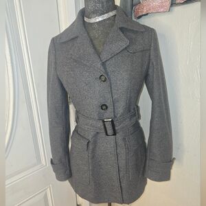 Banana Republic Charcoal Belted Trench Coat